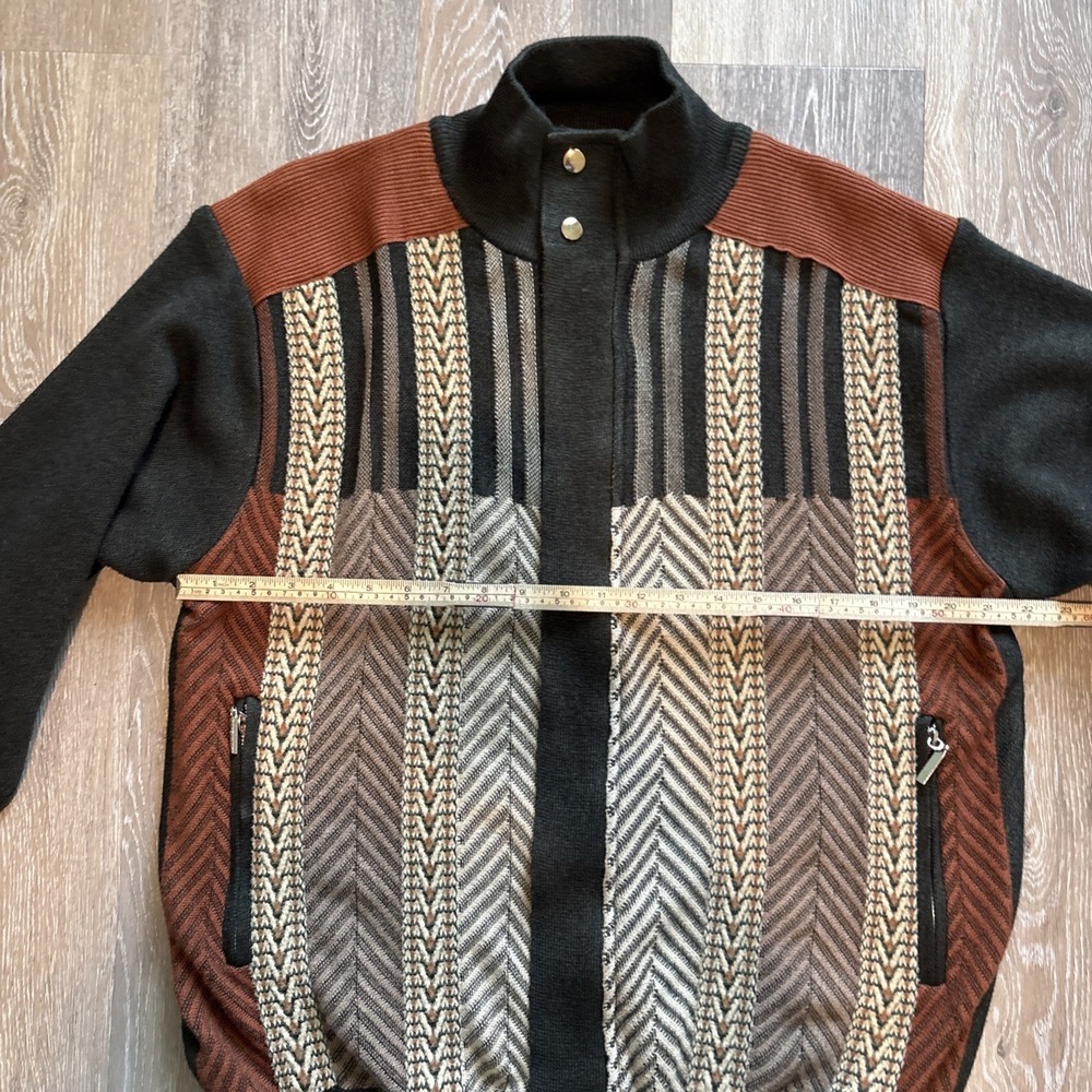 Silversilk Men's Zip Sweater Jacket Fancy Work Casual Textured Size XL - Picture 13 of 13